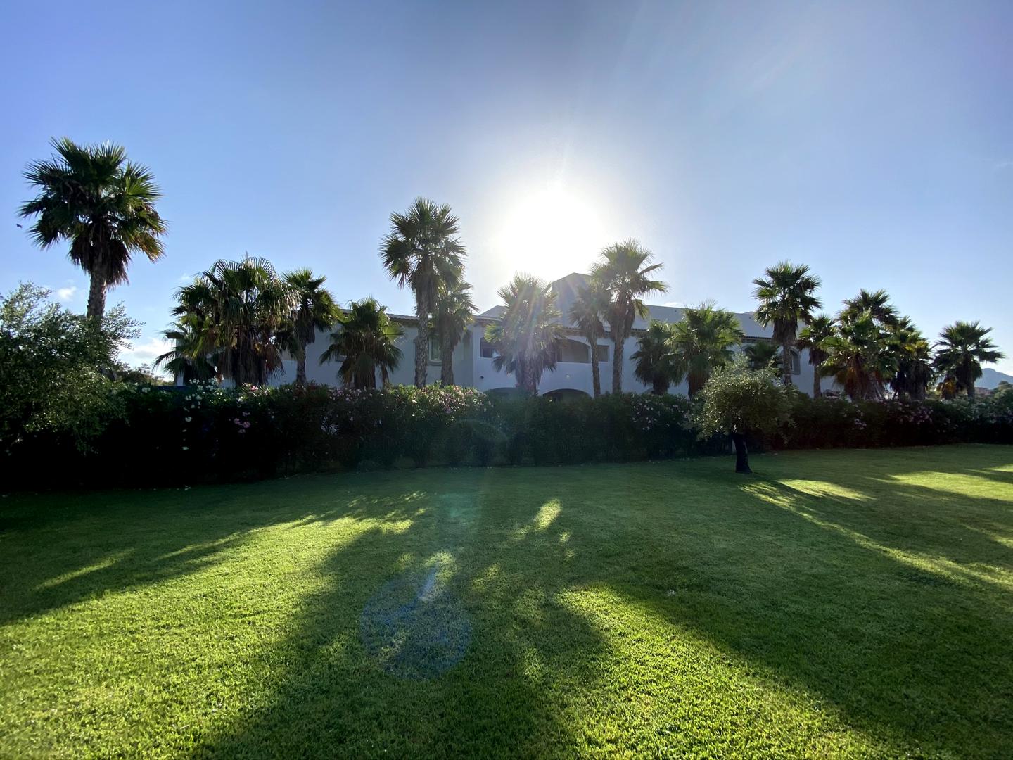 Tropische tuin met palmbomen — Grand Hotel Cannigione
