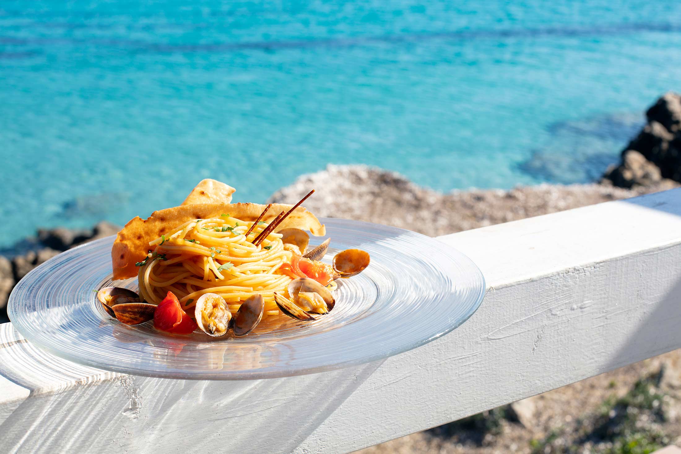 Restaurantterras buiten — Grand Hotel in Porto Cervo