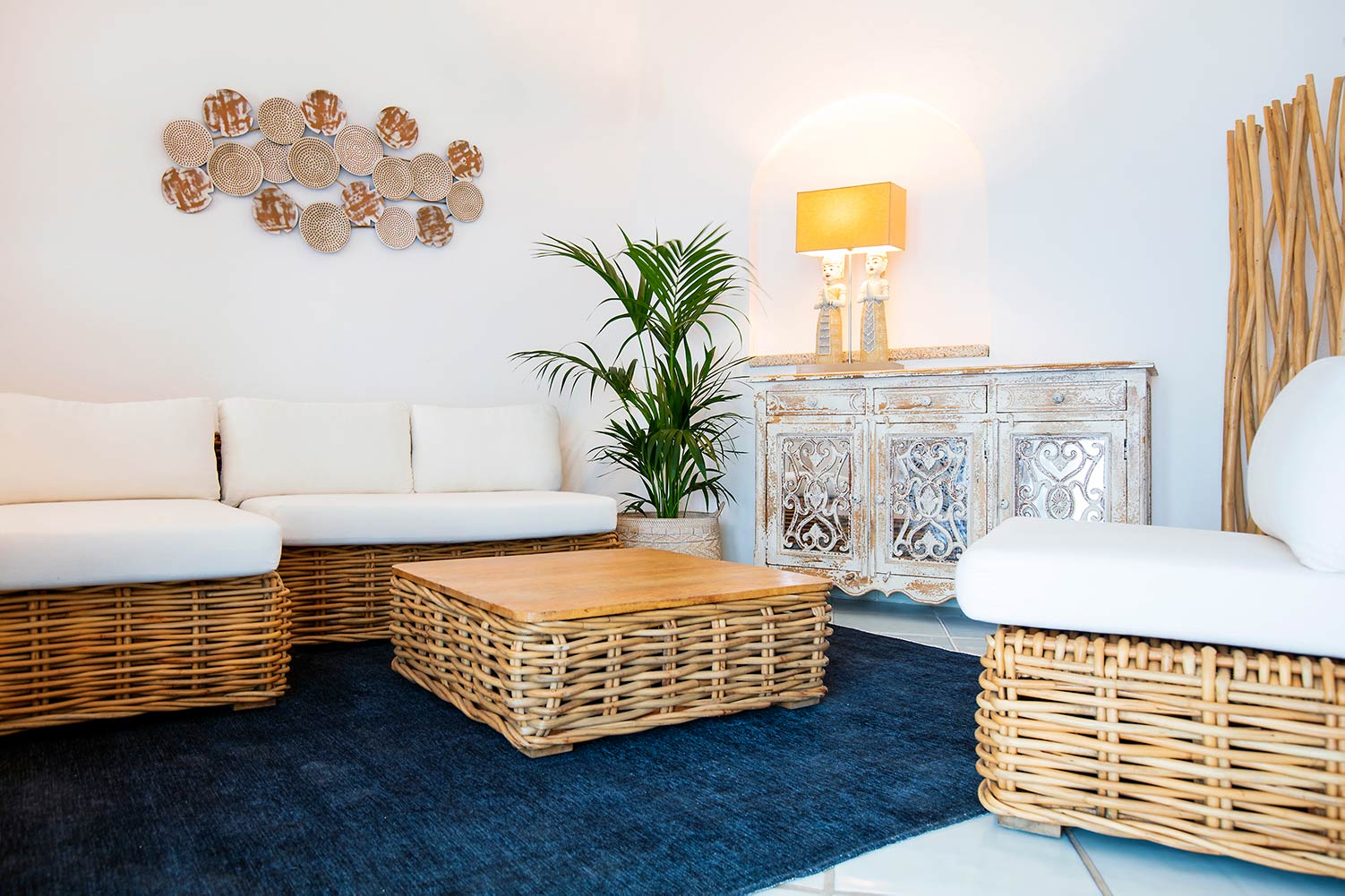 Suite met zithoek — Grand Hotel in Porto Cervo