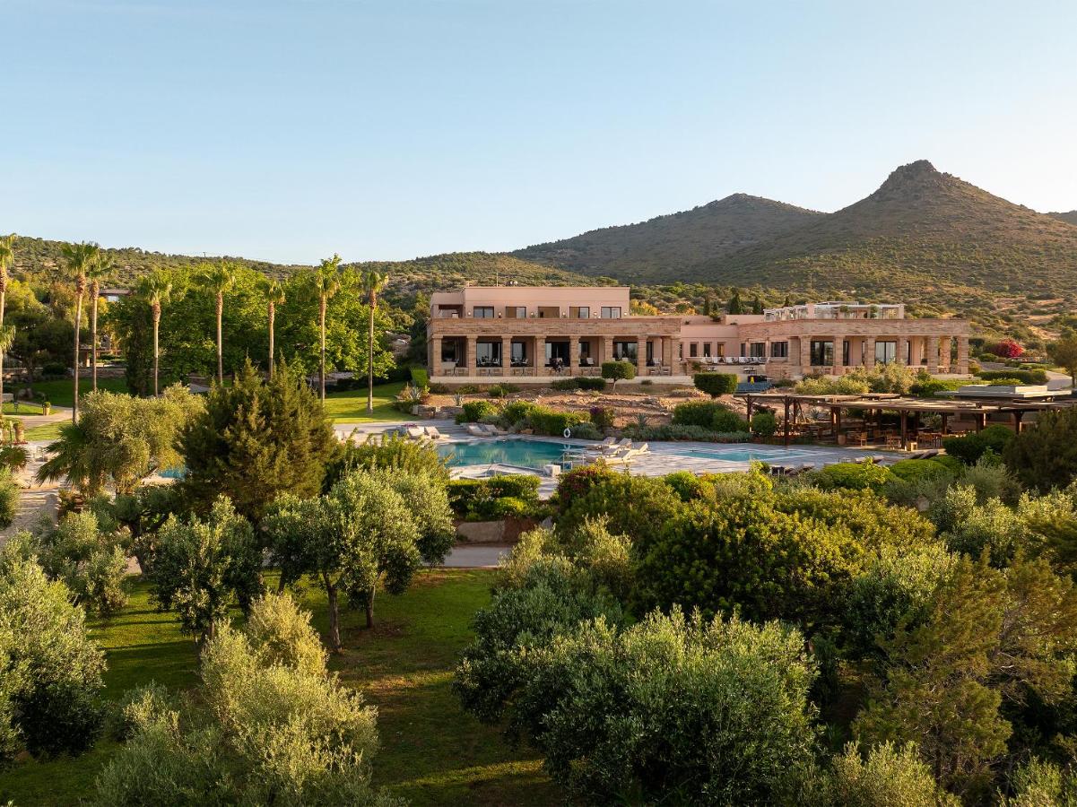 een groot gebouw met een zwembad en een resort bij Cape Sounio, a Resort to Live in Sounio