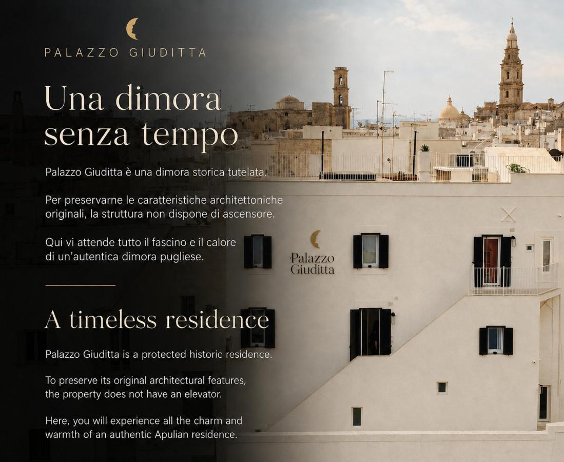 Een poster van een gebouw met een stad op de achtergrond. bij Palazzo Giuditta in Monopoli