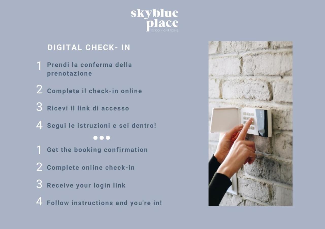 Een screenshot van Adobe Wall met een hand die een schakelaar vasthoudt. bij Sky Blue Place Rome in Rome