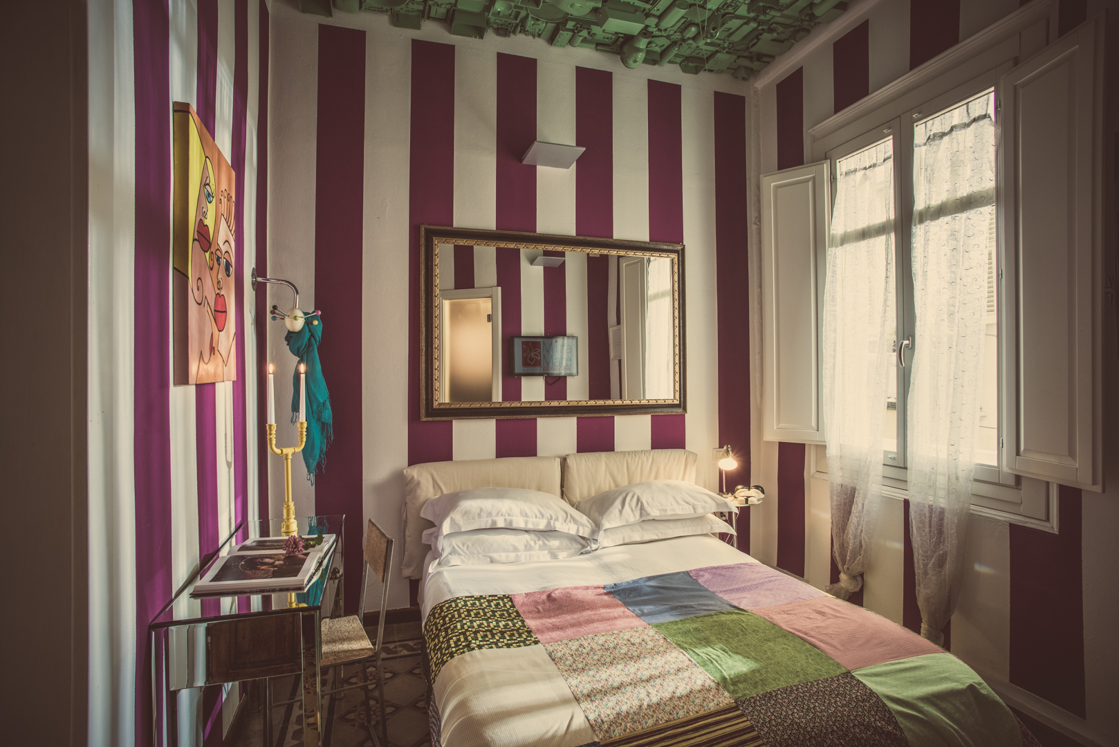 Kamer met twee aparte bedden — Miramare Cagliari Hotel Museo