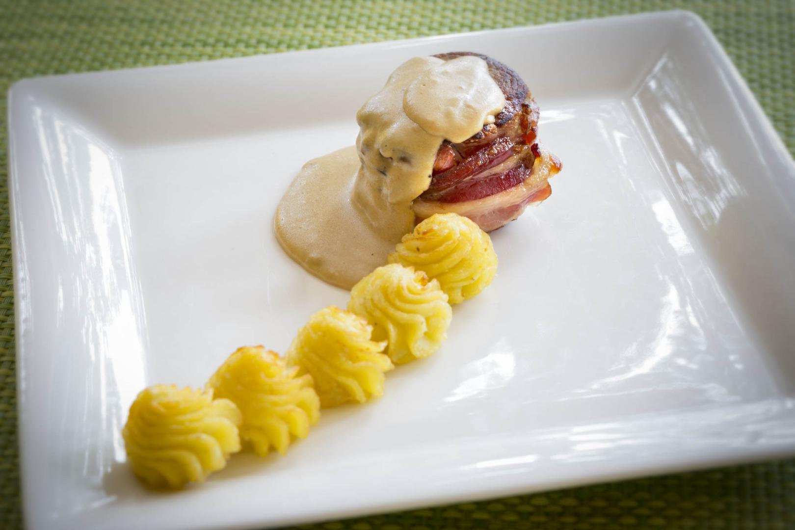 Close-up van gerecht — Hotel Santa Gilla