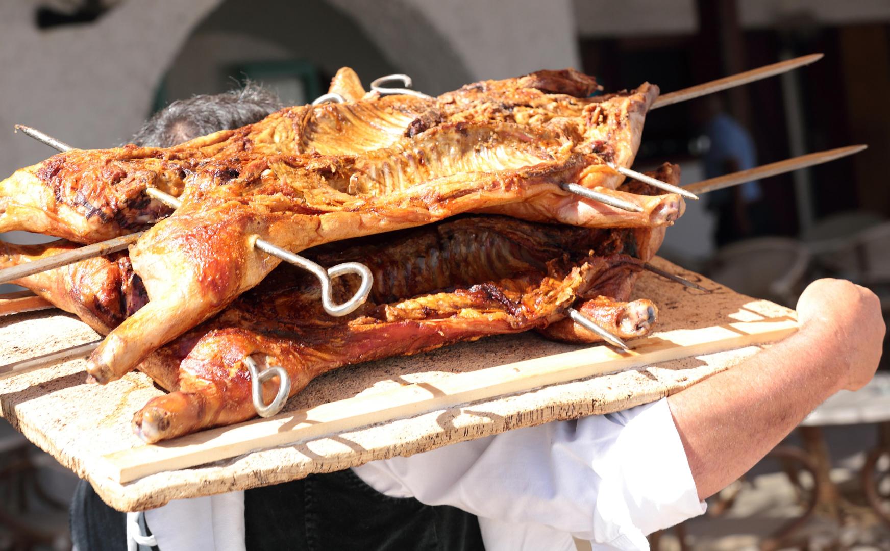 Buffet met diverse gerechten — Hotel Punta Negra