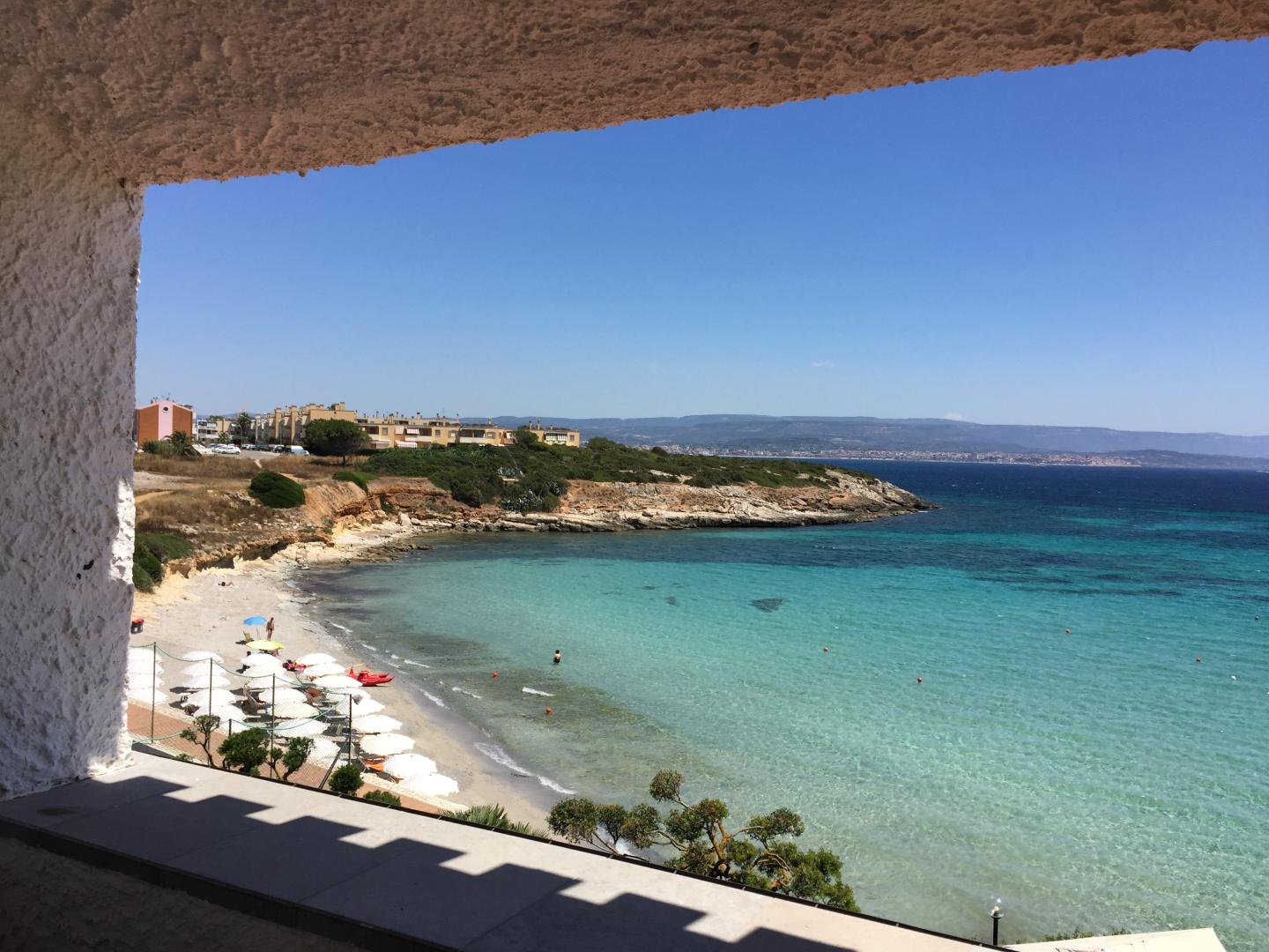 Zeezicht vanaf het balkon — Hotel Punta Negra