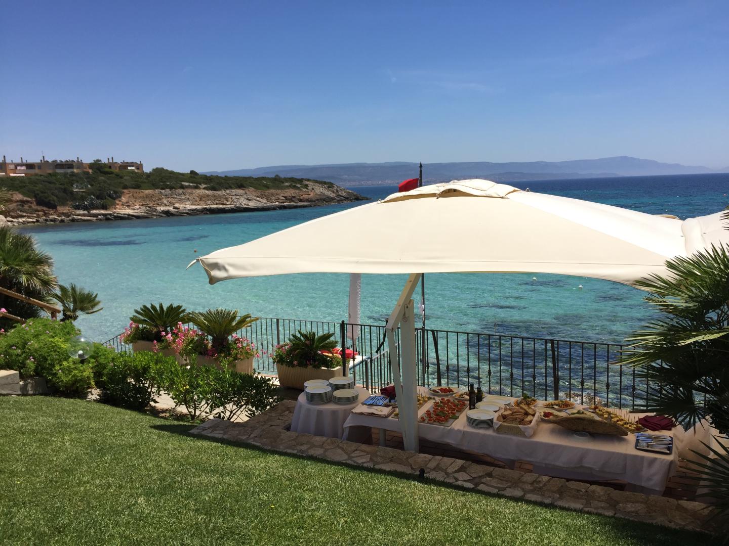 Zeezicht vanaf het balkon — Hotel Punta Negra
