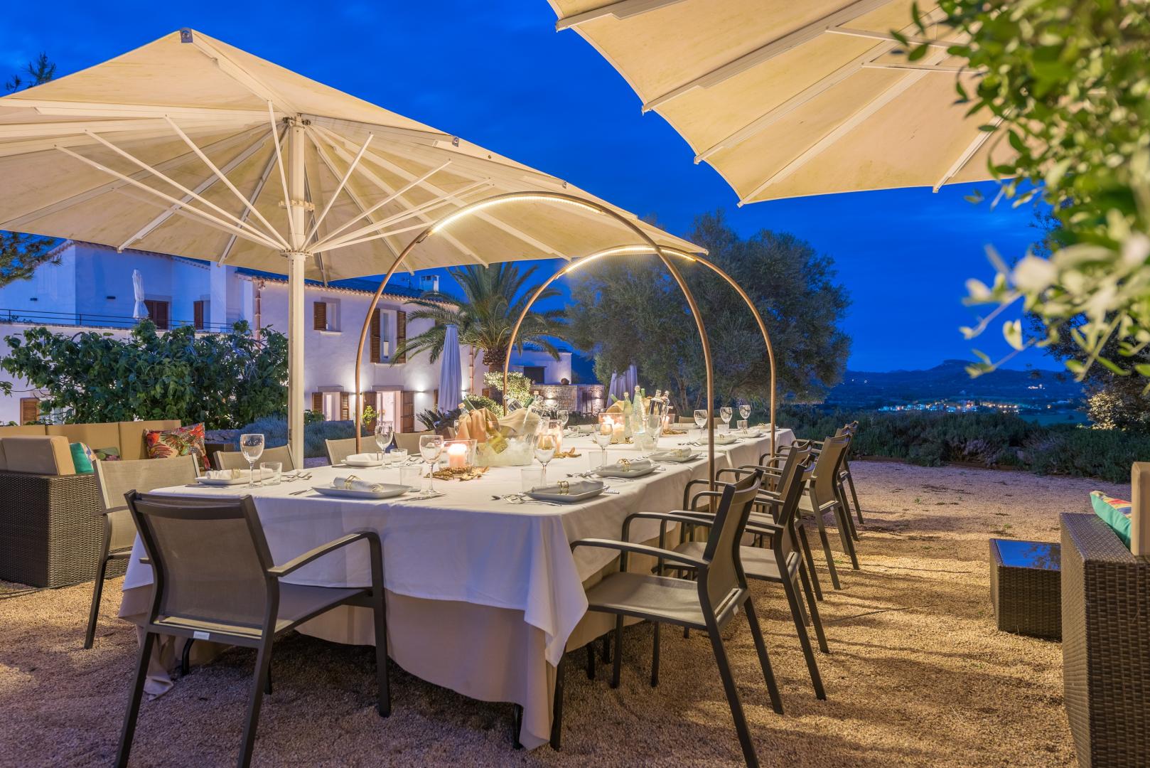 Restaurantterras buiten — Cas Cabo Nou Agroturismo