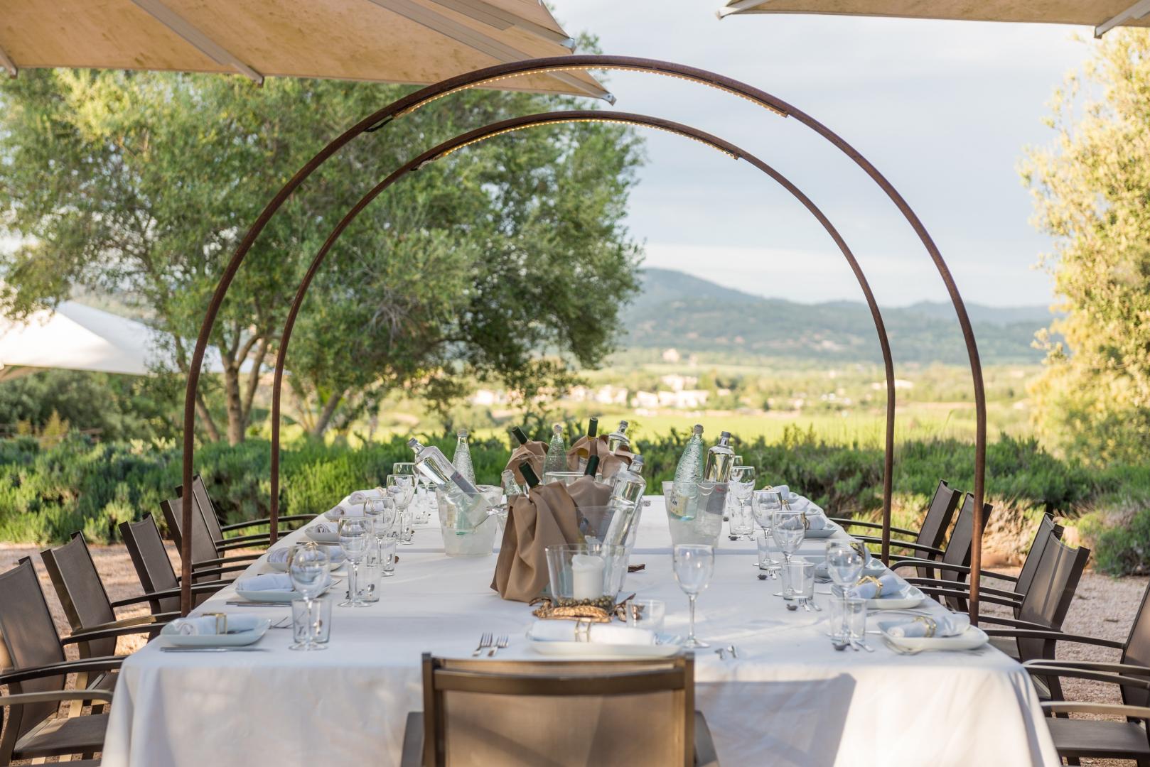 Restaurantterras buiten — Cas Cabo Nou Agroturismo