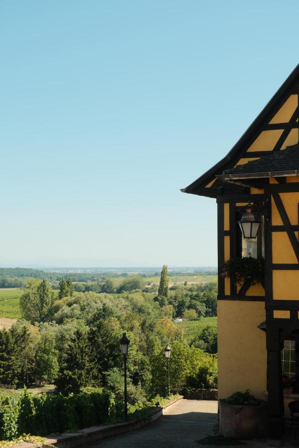 een gebouw met uitzicht op het platteland bij Hôtel Arnold in Itterswiller
