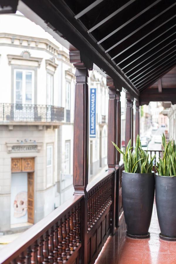 twee potplanten op een balkon van een gebouw bij Suites 1478 in Las Palmas de Gran Canaria