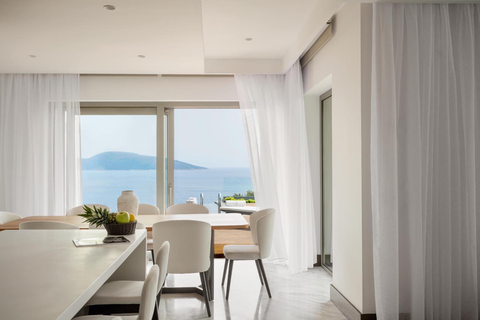 Privéstrand met parasols — METT Bodrum