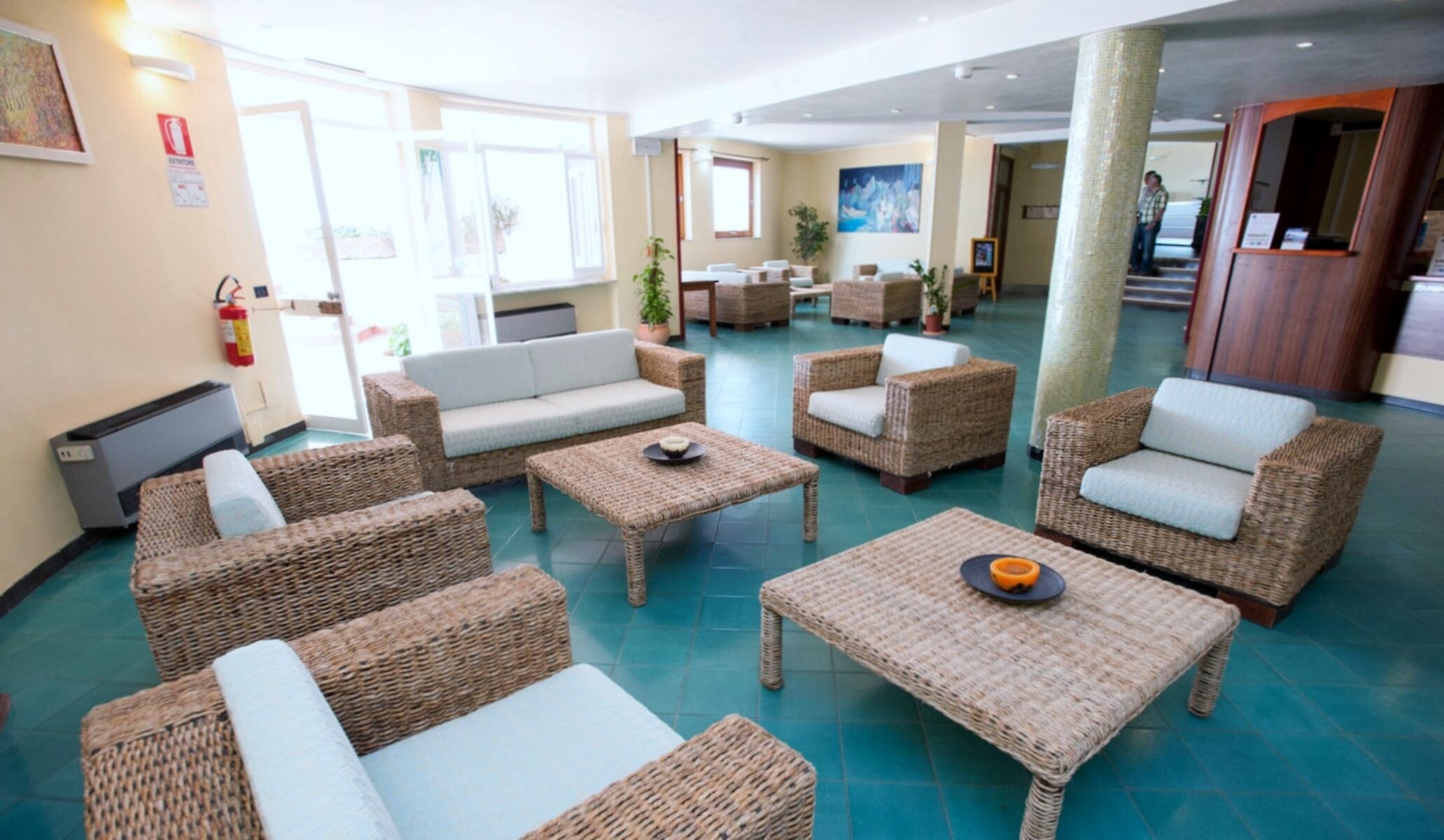 Lobby met receptie — Hotel Pedraladda