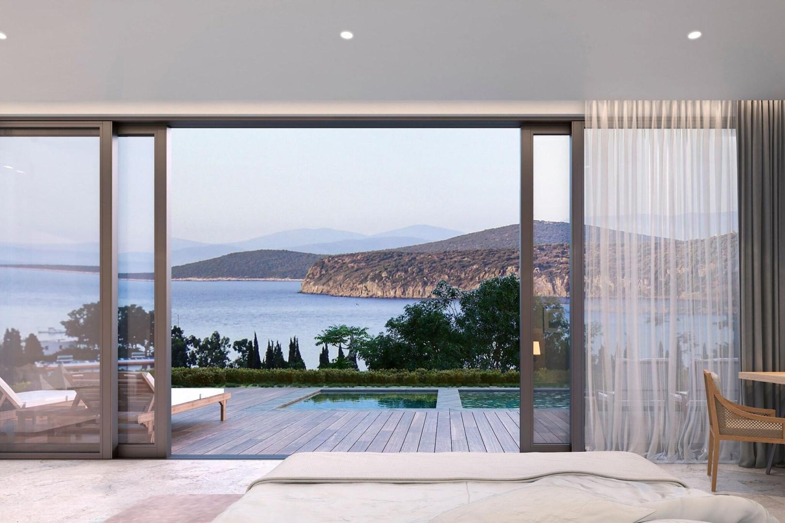 Zeezicht vanaf het balkon — The Bodrum EDITION