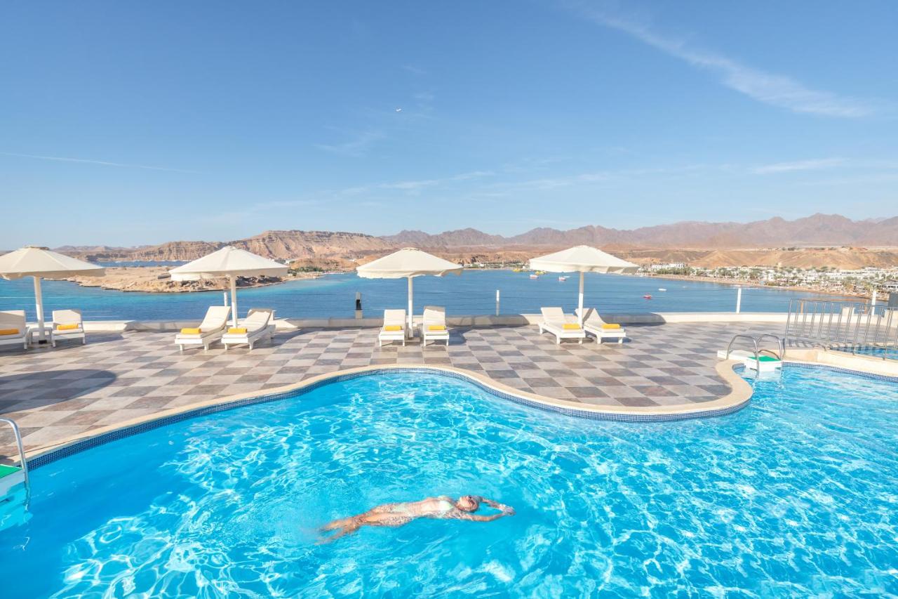een persoon die in een zwembad zwemt bij Albatros Sharm Resort - By Pickalbatros in Sharm El Sheikh
